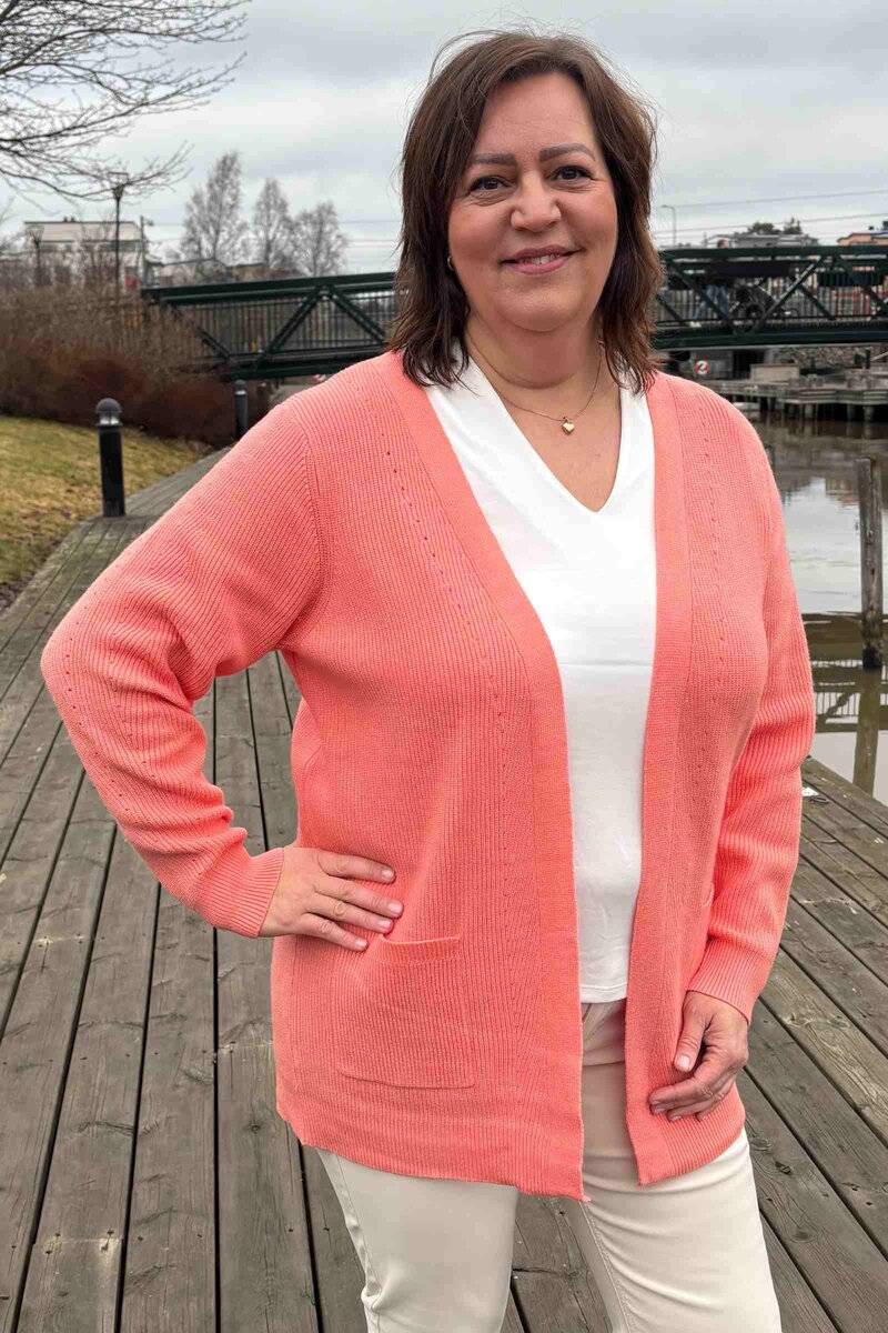 Kanita 13 Cardigan Dam Peach Pink Melange Soyaconcept