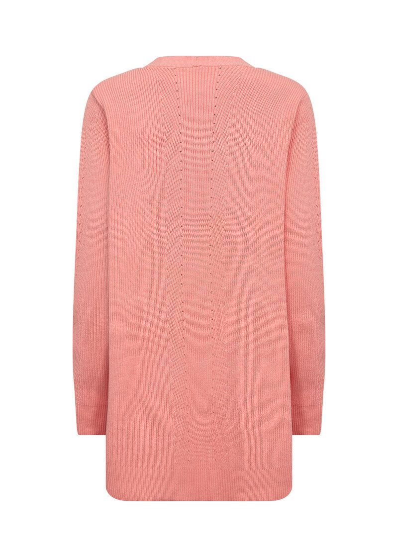 Kanita 13 Cardigan Dam Peach Pink Melange Soyaconcept