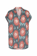 Leana 1 Top Women Dusty Red Combi Soyaconcept