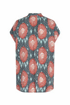 Leana 1 Top Women Dusty Red Combi Soyaconcept