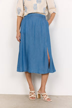 Liv 52 Skirt Women's Medium Blue Soyaconcept