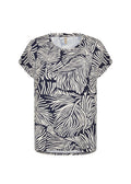 Marica 330 Short-Sleeved Top Women Navy Combi Soyaconcept