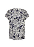 Marica 330 Short-Sleeved Top Women Navy Combi Soyaconcept