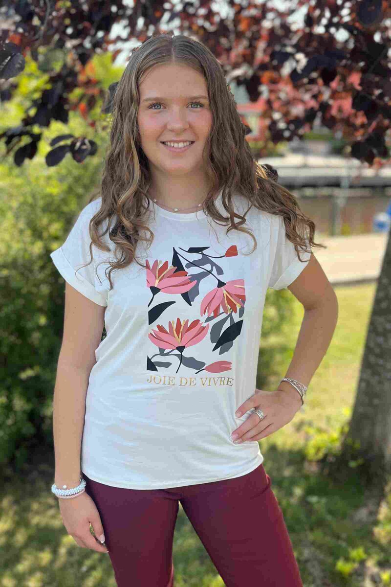 Marica T-shirt with Print Women Blush Soyaconcept