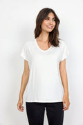 Marica V-neck T-shirt Women Offwhite Soyaconcept