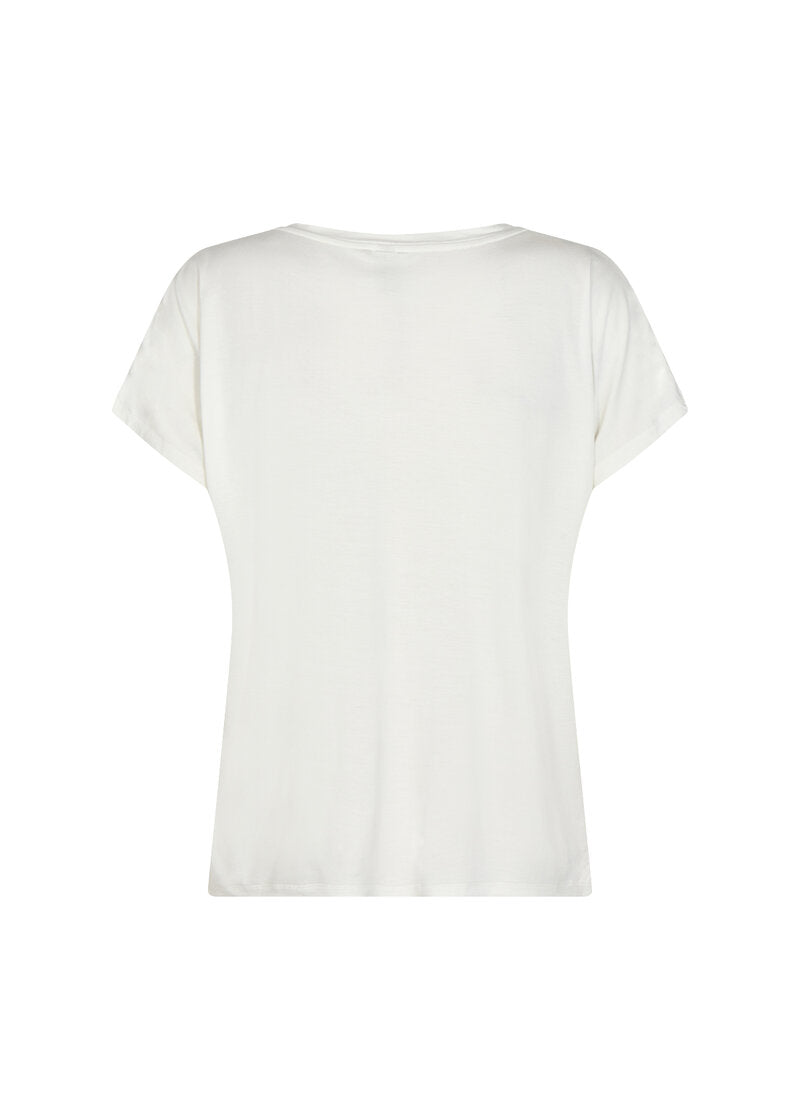 Marica V-neck T-shirt Women Offwhite Soyaconcept