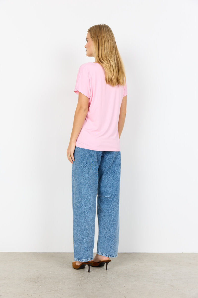 Marica V-Neck T-Shirt Women Rose Soyaconcept