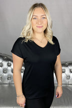 Marica V-Neck T-Shirt Women Black Soyaconcept