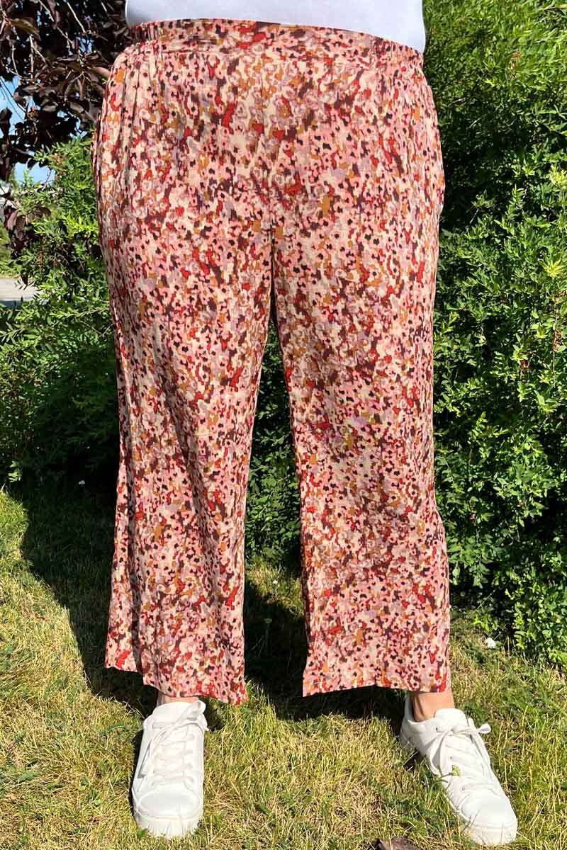 Minea 3-B Trousers Women Berry Combi Soyaconcept