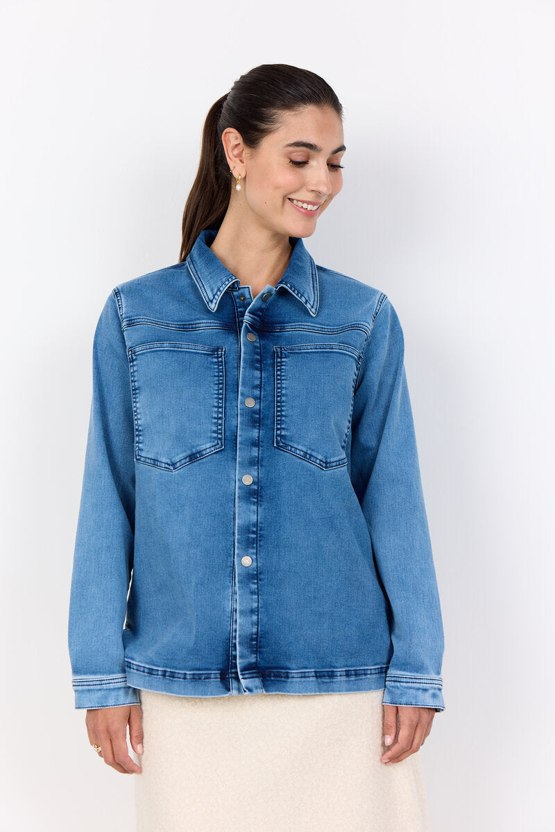 Nadira 15 Skjorta Dam Medium Blue Soyaconcept