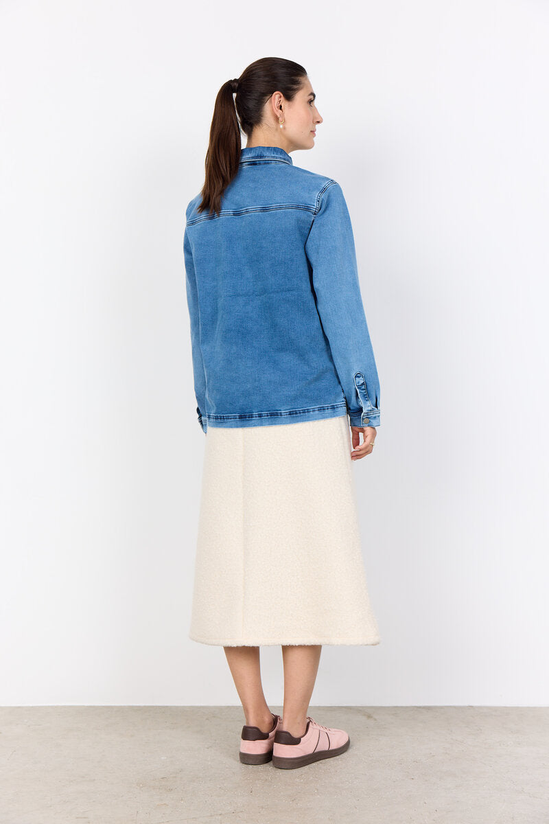Nadira 15 Skjorta Dam Medium Blue Soyaconcept