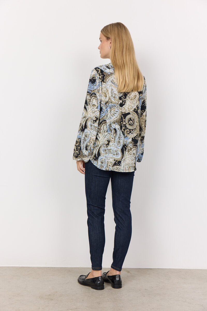 Nami Blus Dam Flint Blue Combi Soyaconcept