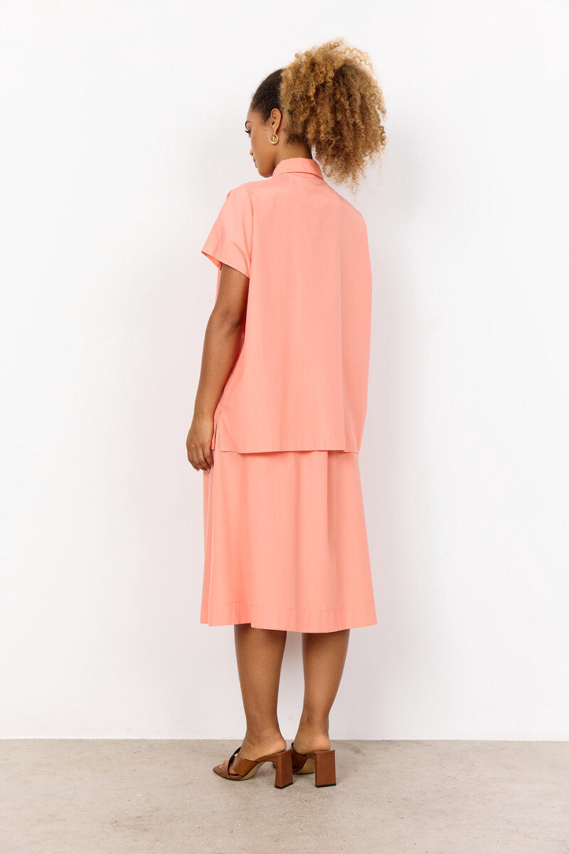 Netti 94 Kortärmad Skjorta Dam Peach Pink Soyaconcept