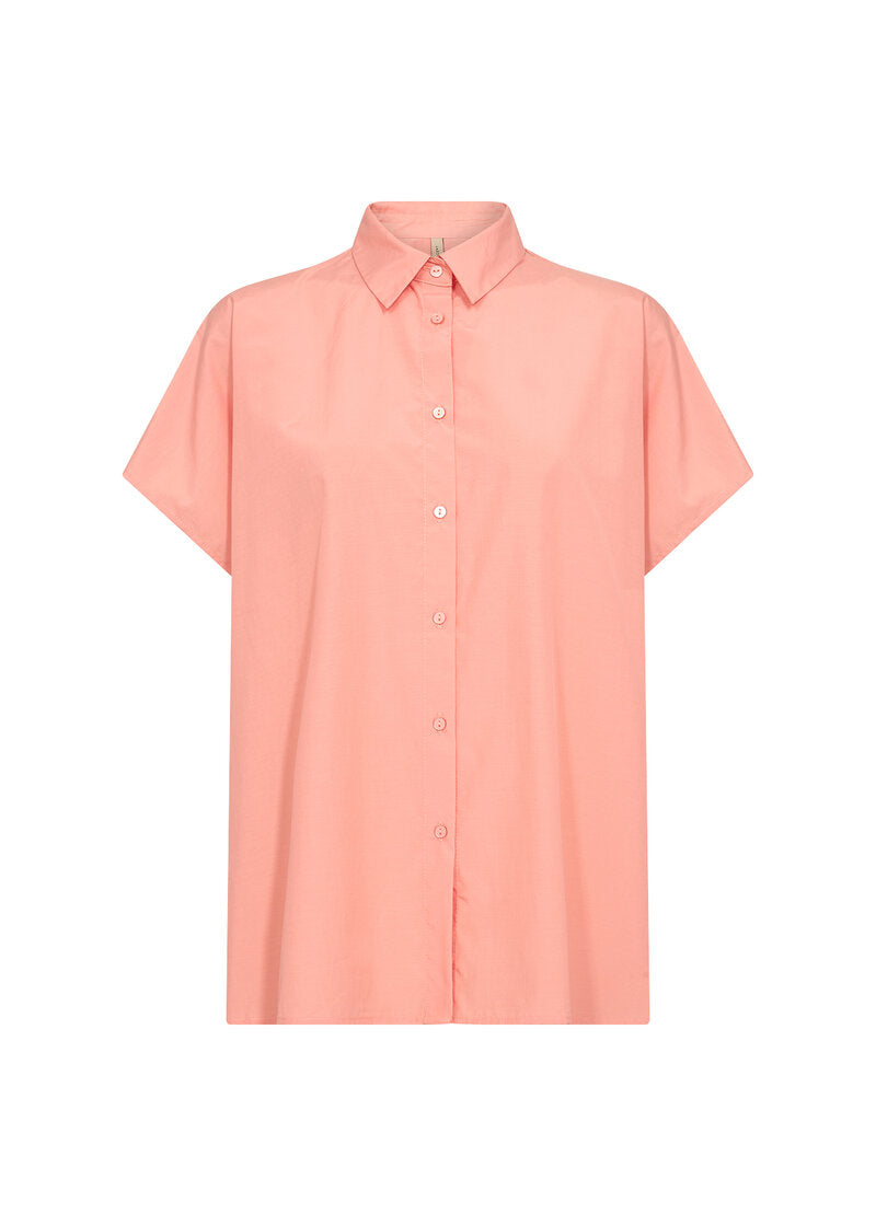 Netti 94 Kortärmad Skjorta Dam Peach Pink Soyaconcept