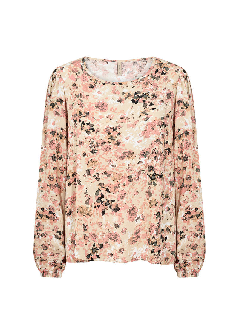 Pammi 1 Blus Dam Peach Pink Combi Soyaconcept