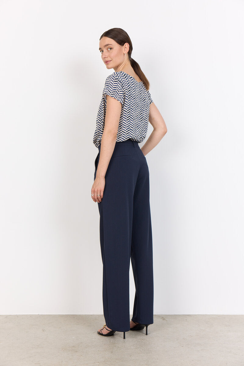 Selia 1 Blus Dam Navy Combi Soyaconcept