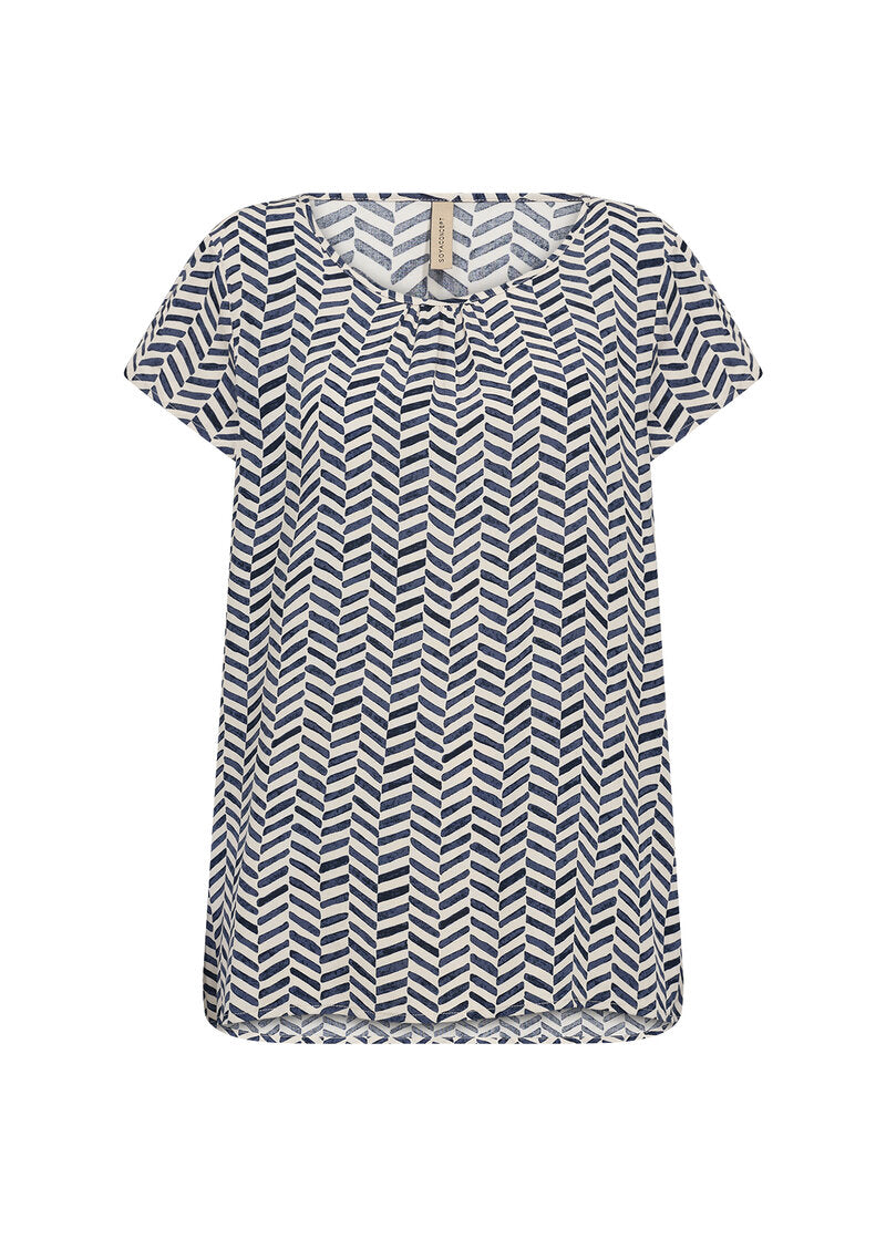 Selia 1 Blus Dam Navy Combi Soyaconcept