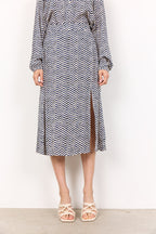 Selia 3 Skirt Women Navy Combi Soyaconcept