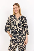 Senta 1 Blus Dam Black Combi Soyaconcept