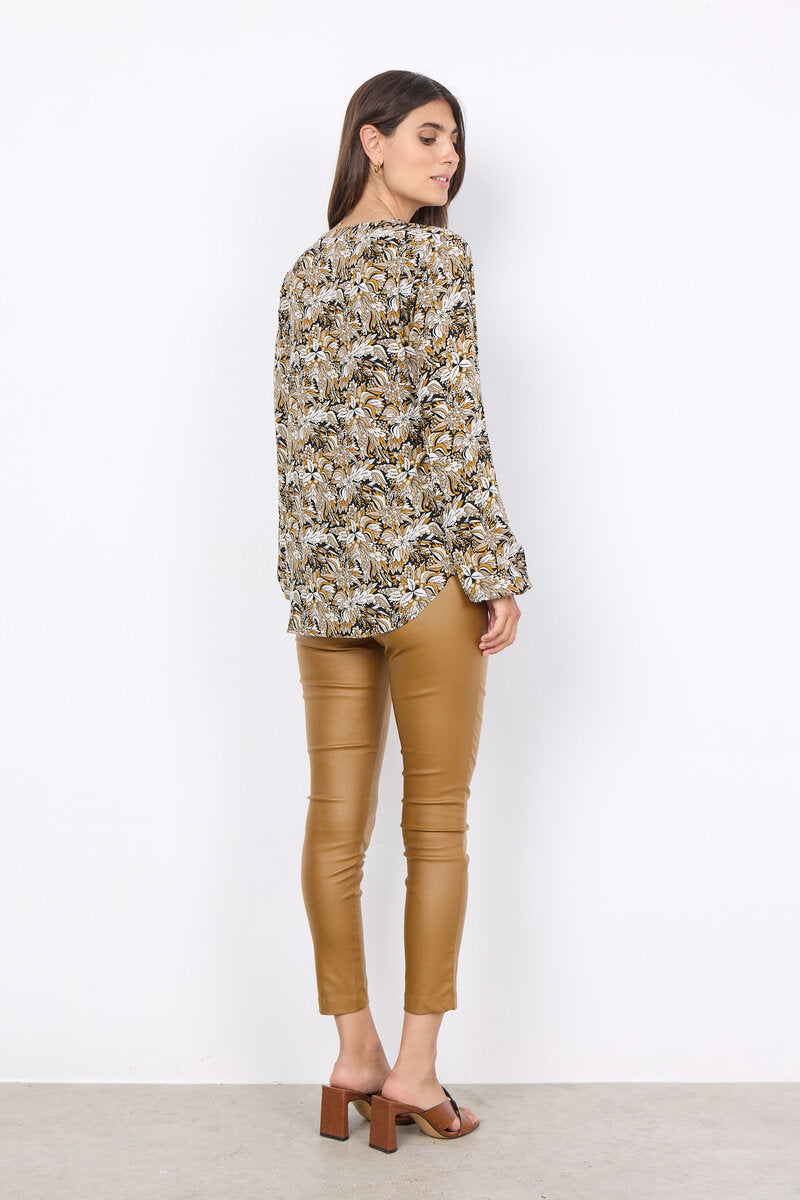 Tarita Blouse Women Golden Yellow Combi Soyaconcept