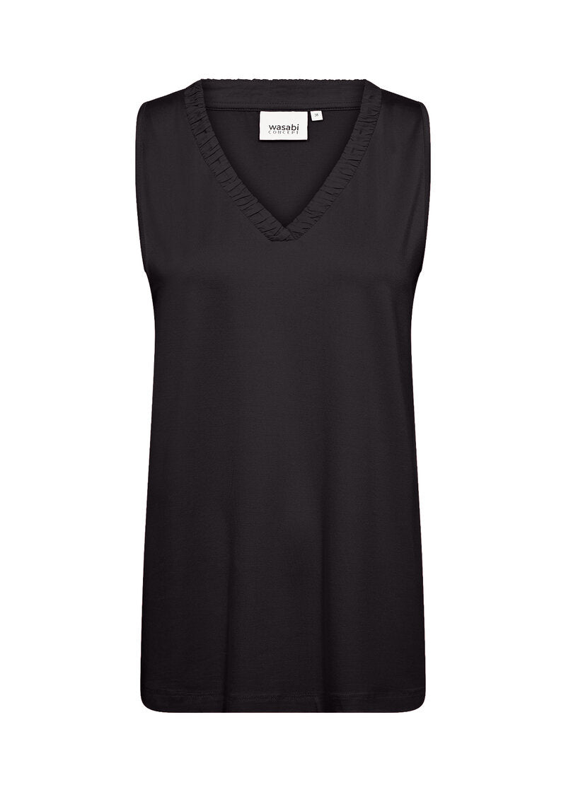Stella 17 Ärmlös Topp Black | Smilebutiken - Wasabiconcept