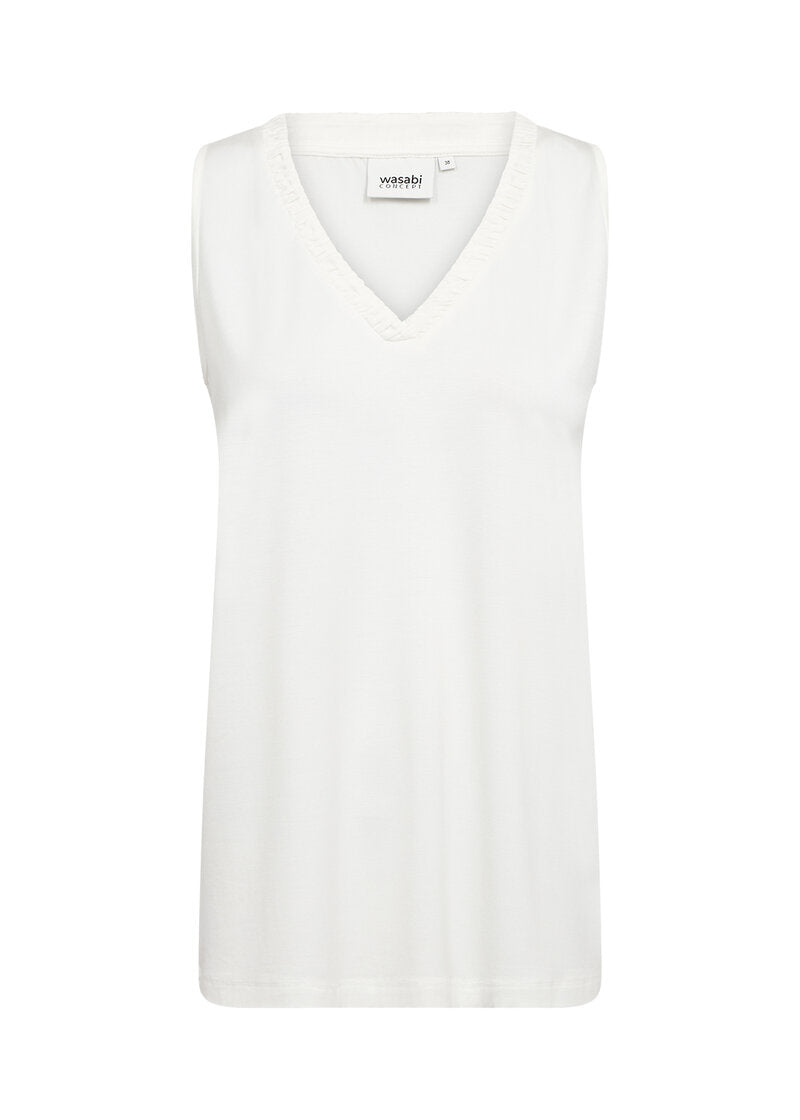 Stella 17 Sleeveless Top White | Smilebutiken - Wasabiconcept