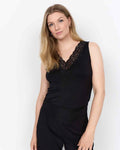 Stella 47 Linne Med Spets Dam Black | Smilebutiken - Wasabiconcept