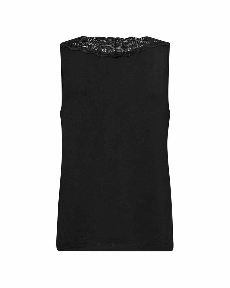 Stella 47 Linne Med Spets Dam Black | Smilebutiken - Wasabiconcept