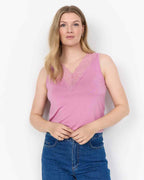 Stella 47 Linne Med Spets Dam Mauve Orchid | Smilebutiken - Wasabiconcept