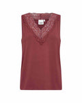 Stella 47 Linne Med Spets Dam Oxblood Red | Smilebutiken - Wasabiconcept