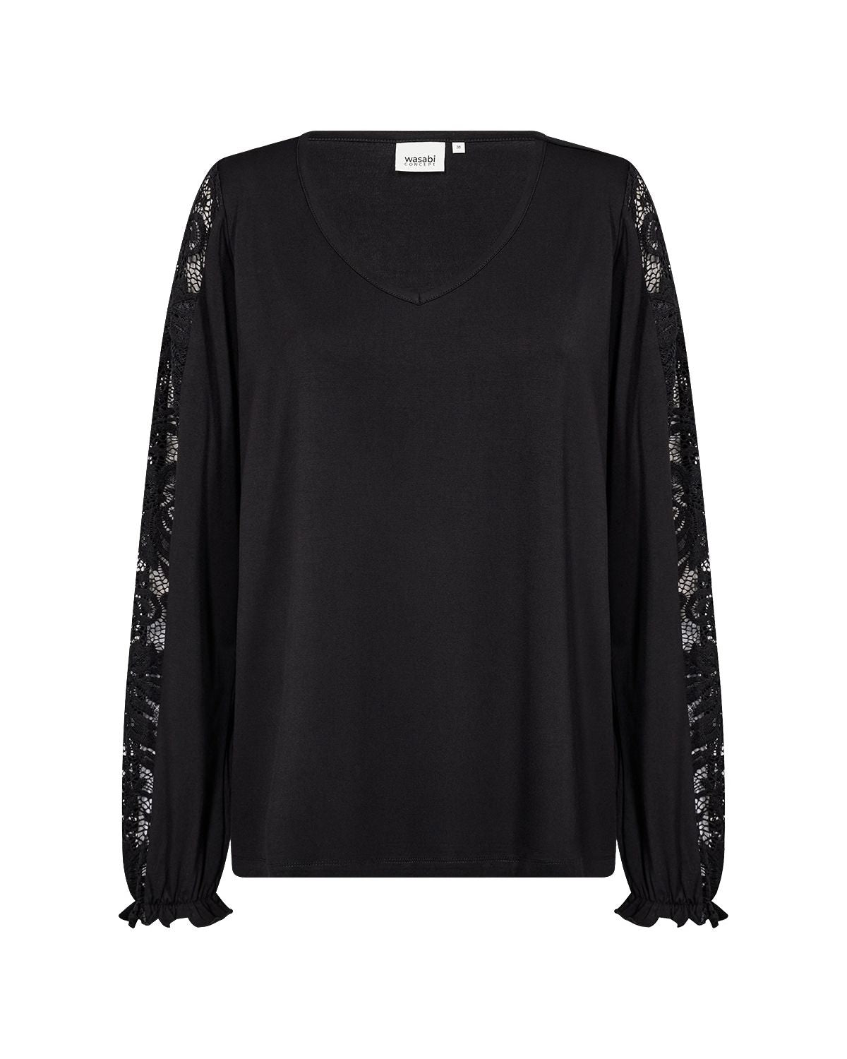 Stella 29 Spetsblus Dam Svart Black | Smilebutiken - Wasabiconcept