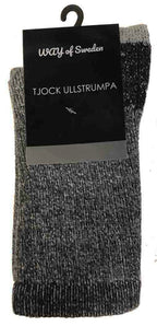 Tjock Ullstrumpa Gråmelerad - Way of Sweden