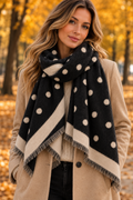 Tora Halsduk Dam Beige Svart Camel | Smilebutiken - Caramelle Fashion