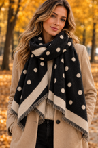 Tora Halsduk Dam Beige Svart Camel | Smilebutiken - Caramelle Fashion