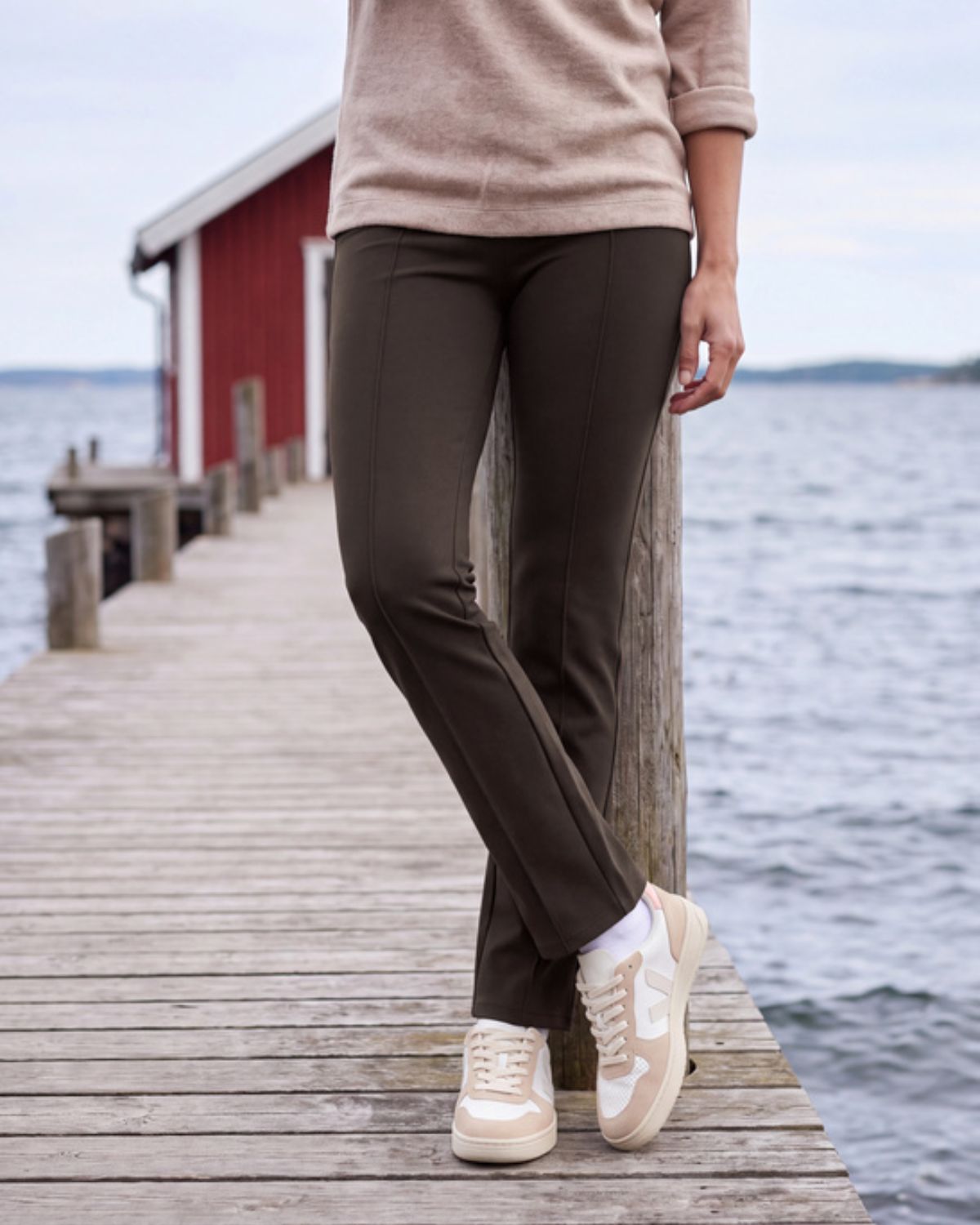 Toronto Bootcut Byxa Dam Brun Truffel Brown | Smilebutiken - Cecil