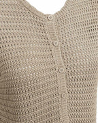 Tota Short-Sleeved Cardigan Ladies Silver Mink | Smilebutiken - Freequent