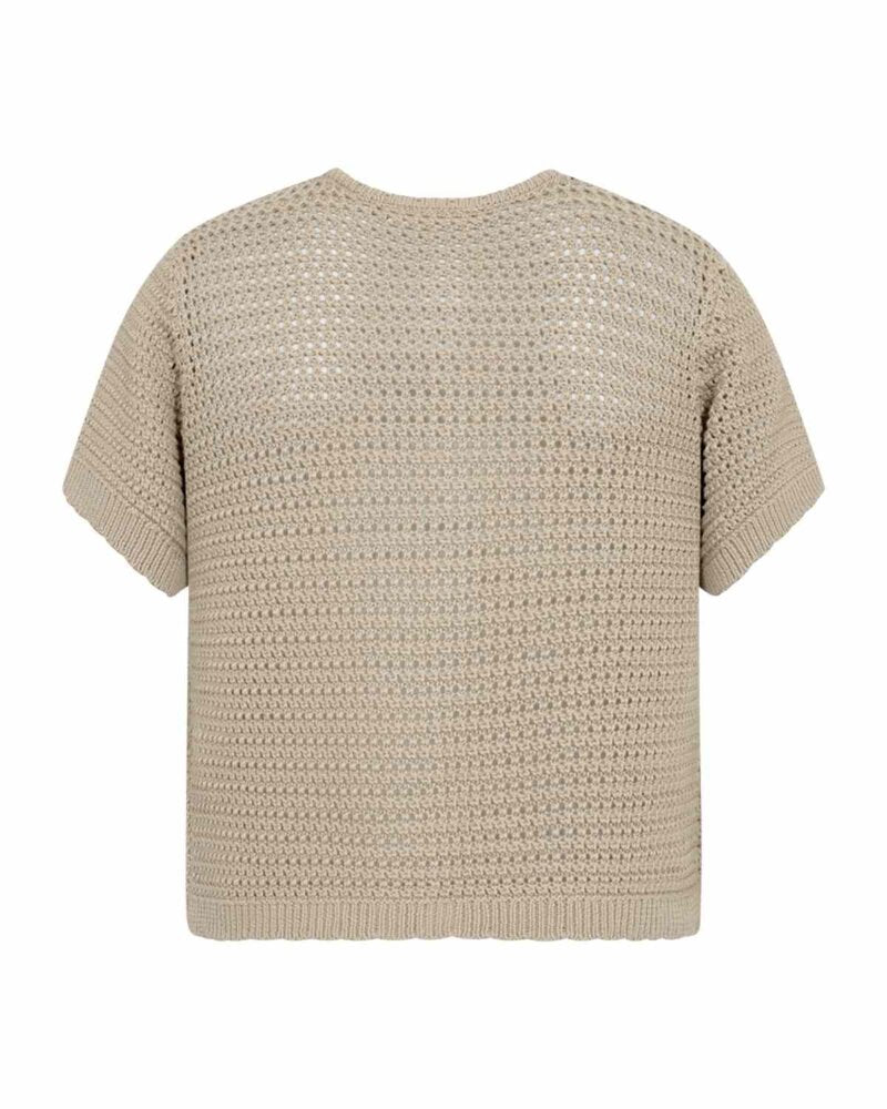 Tota Short-Sleeved Cardigan Ladies Silver Mink | Smilebutiken - Freequent