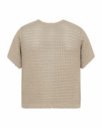 Tota Short-Sleeved Cardigan Ladies Silver Mink | Smilebutiken - Freequent