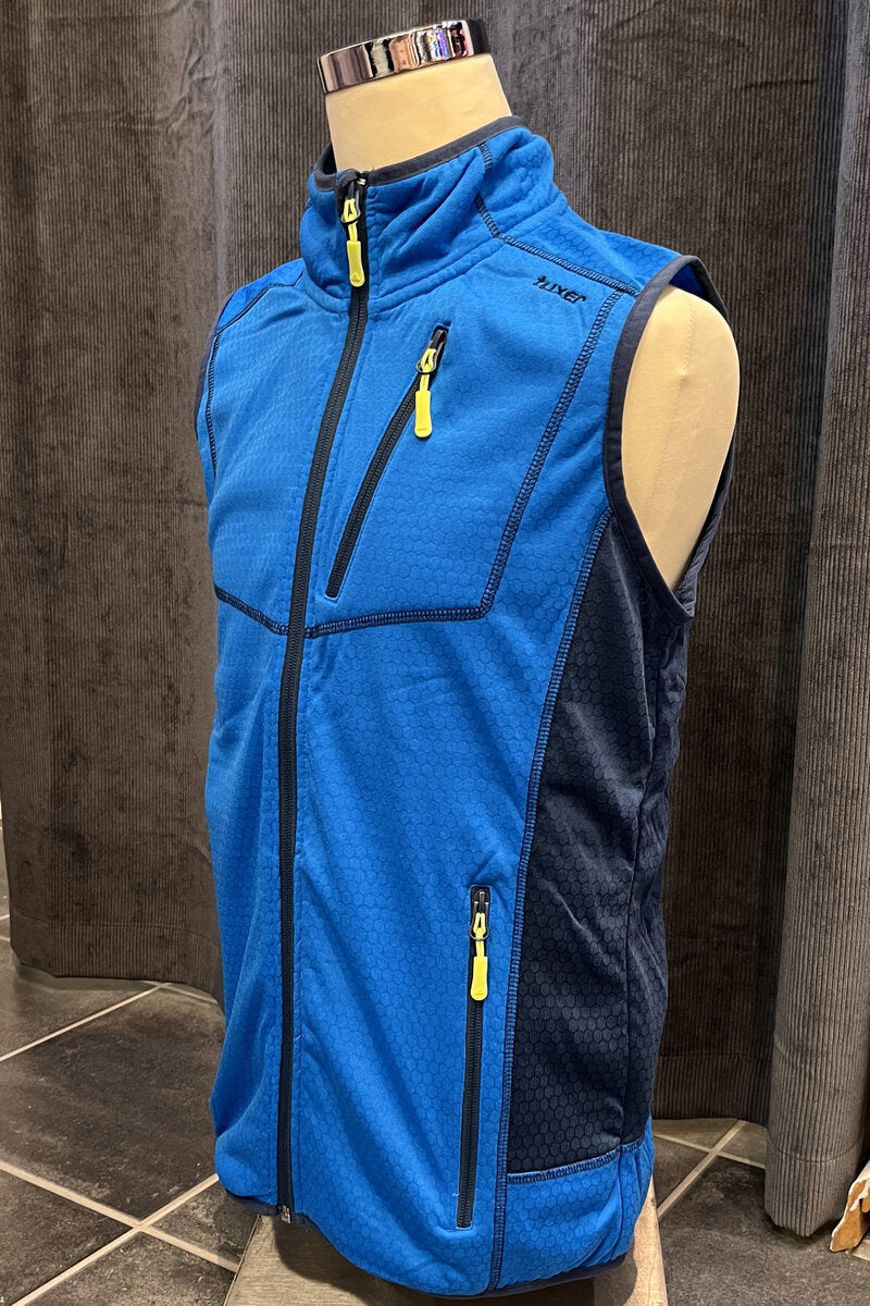 Draft Fleece Vest Men Azure Blue Tuxer
