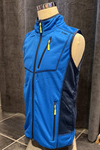 Draft Fleece Vest Men Azure Blue Tuxer