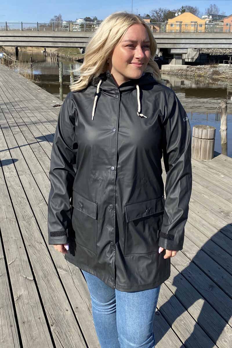 Mia Regnjacka PU Dam Black - Tuxer