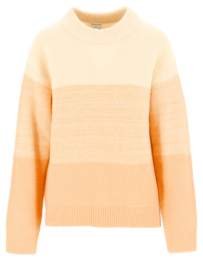Mode Stickad Tröja Dam Pastel Peach Twentyfour