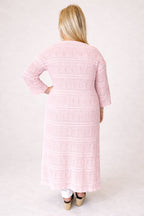 Crocheted Kaftan Ladies Light Pink - Betty from Chica London | Smilebutiken - Caramelle Fashion
