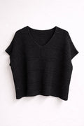 Crocheted v-neck top women Black - Germaine from Chica London | Smilebutiken - Caramelle Fashion