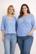 Adele Virkad Topp Dam Sky Blue VIVICHY