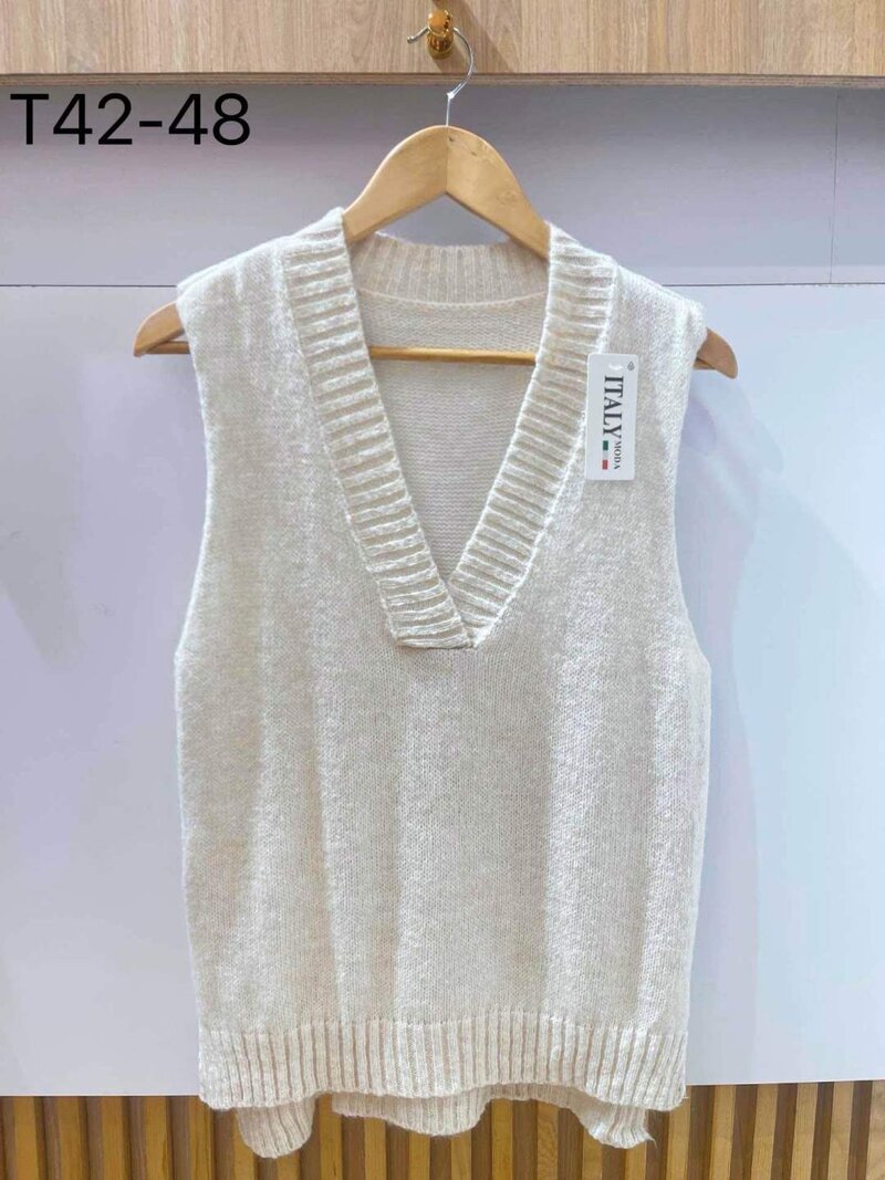 Alexis Stickad Väst Dam Beige VIVICHY