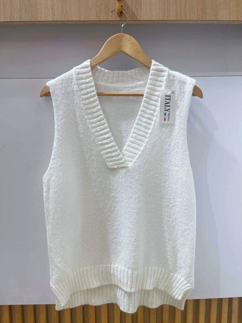 Alexis Stickad Väst Dam Offwhite VIVICHY