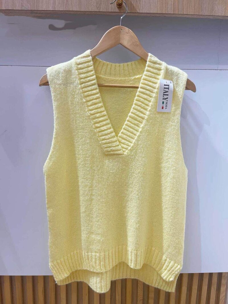 Alexis Stickad Väst Dam Yellow VIVICHY