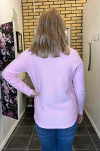 Mimmi V-ringad Tröja Dam Light Pink VIVICHY