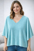 Zoe Women's Sweater Light Turquoise VIVICHY